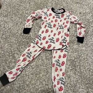 Rowdy Sprout Kids Pajamas - White with Red and Black Accents